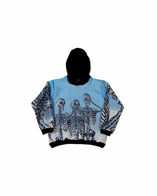 SKELETON TRIPLETS TAPESTRY HOODIE