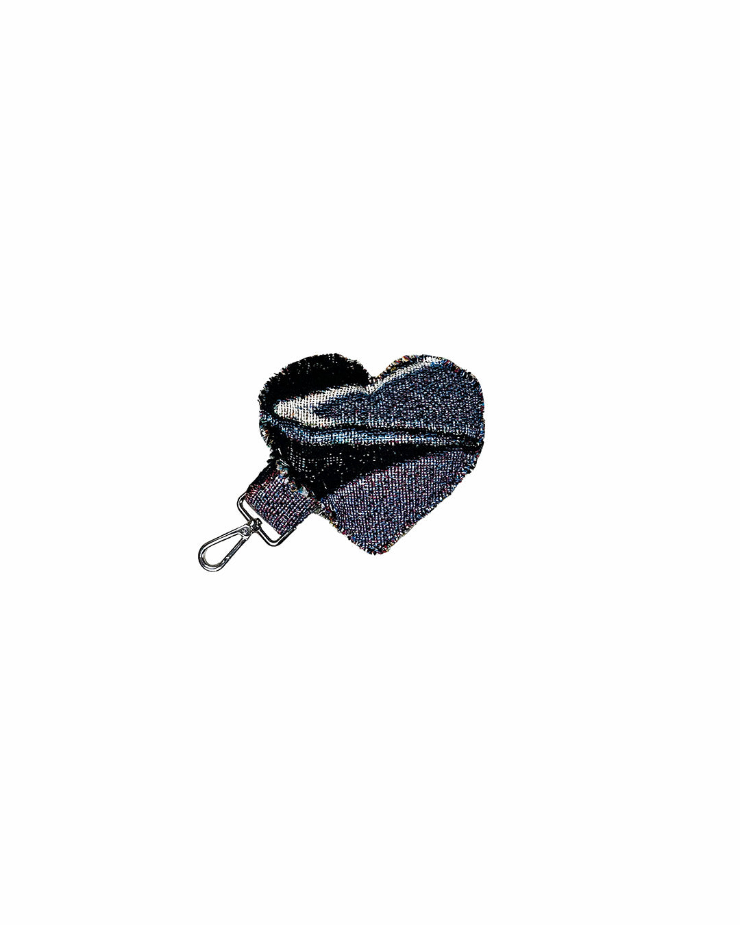 TAPESTRY HEART KEYCHAIN/BAG CHARM