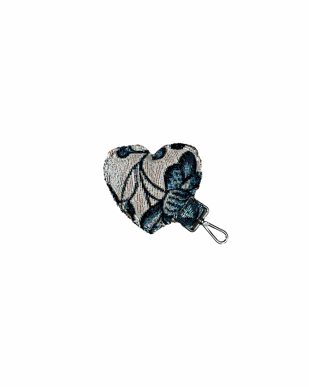 TAPESTRY HEART KEYCHAIN/BAG CHARM