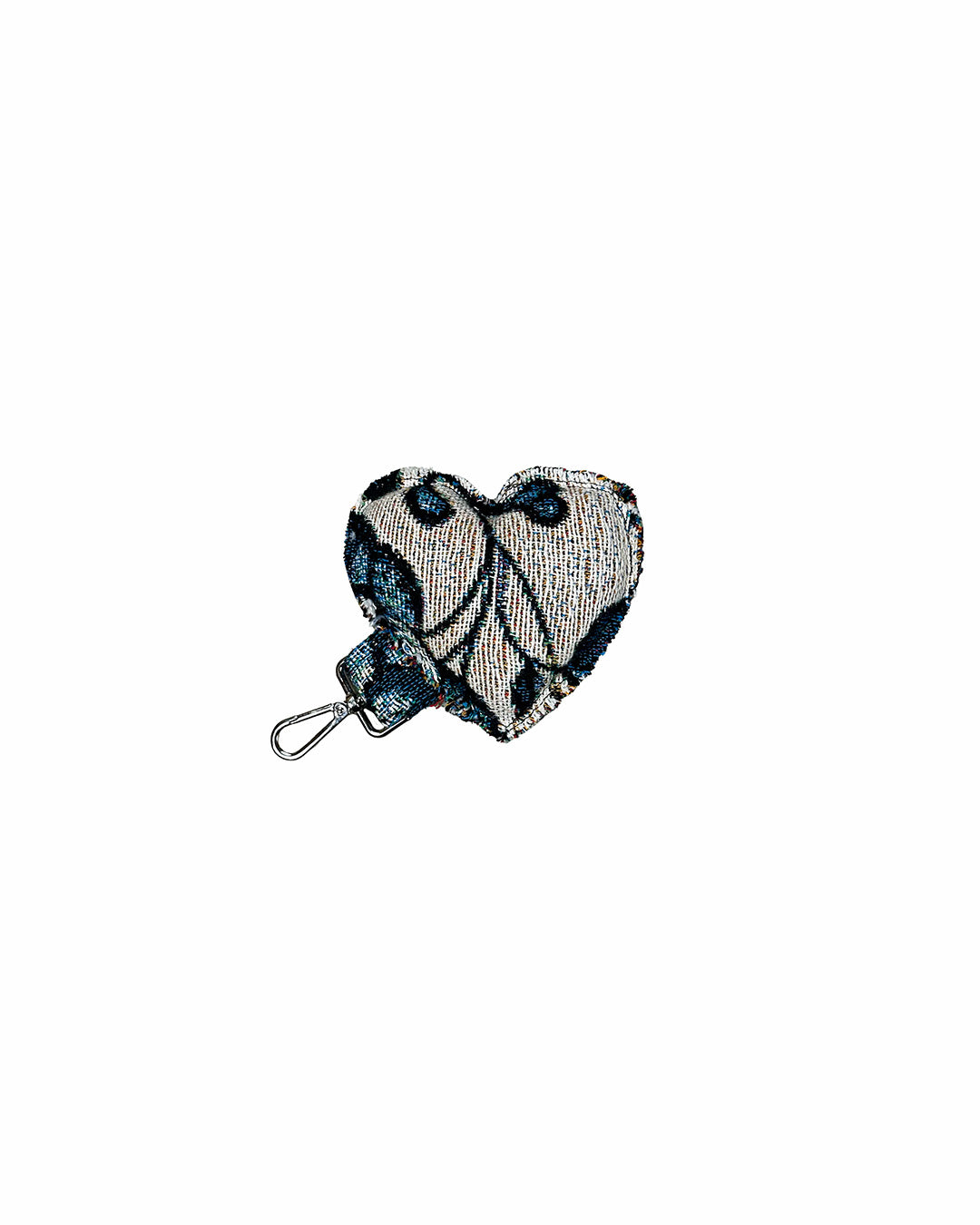 TAPESTRY HEART KEYCHAIN/BAG CHARM