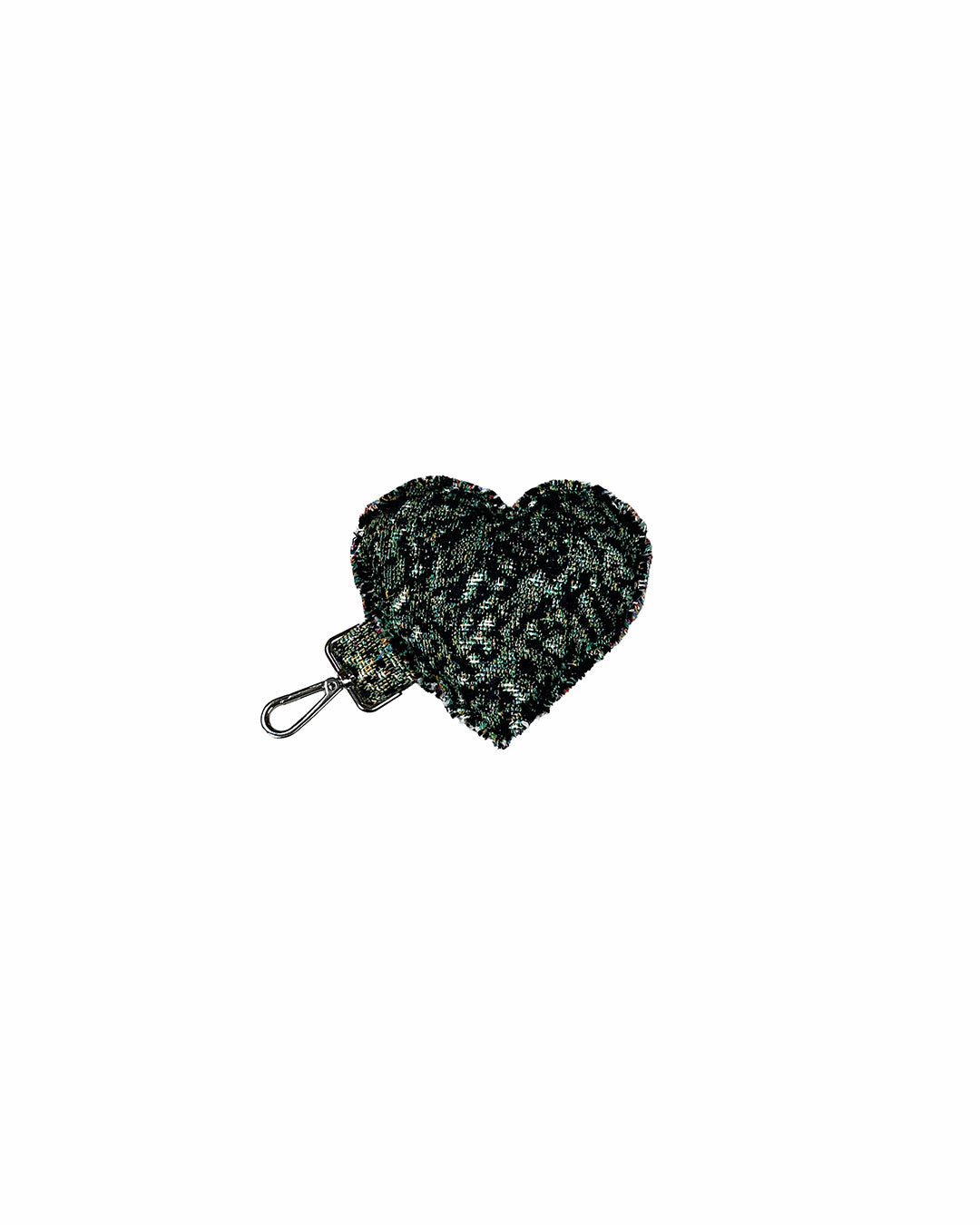 TAPESTRY HEART KEYCHAIN/BAG CHARM