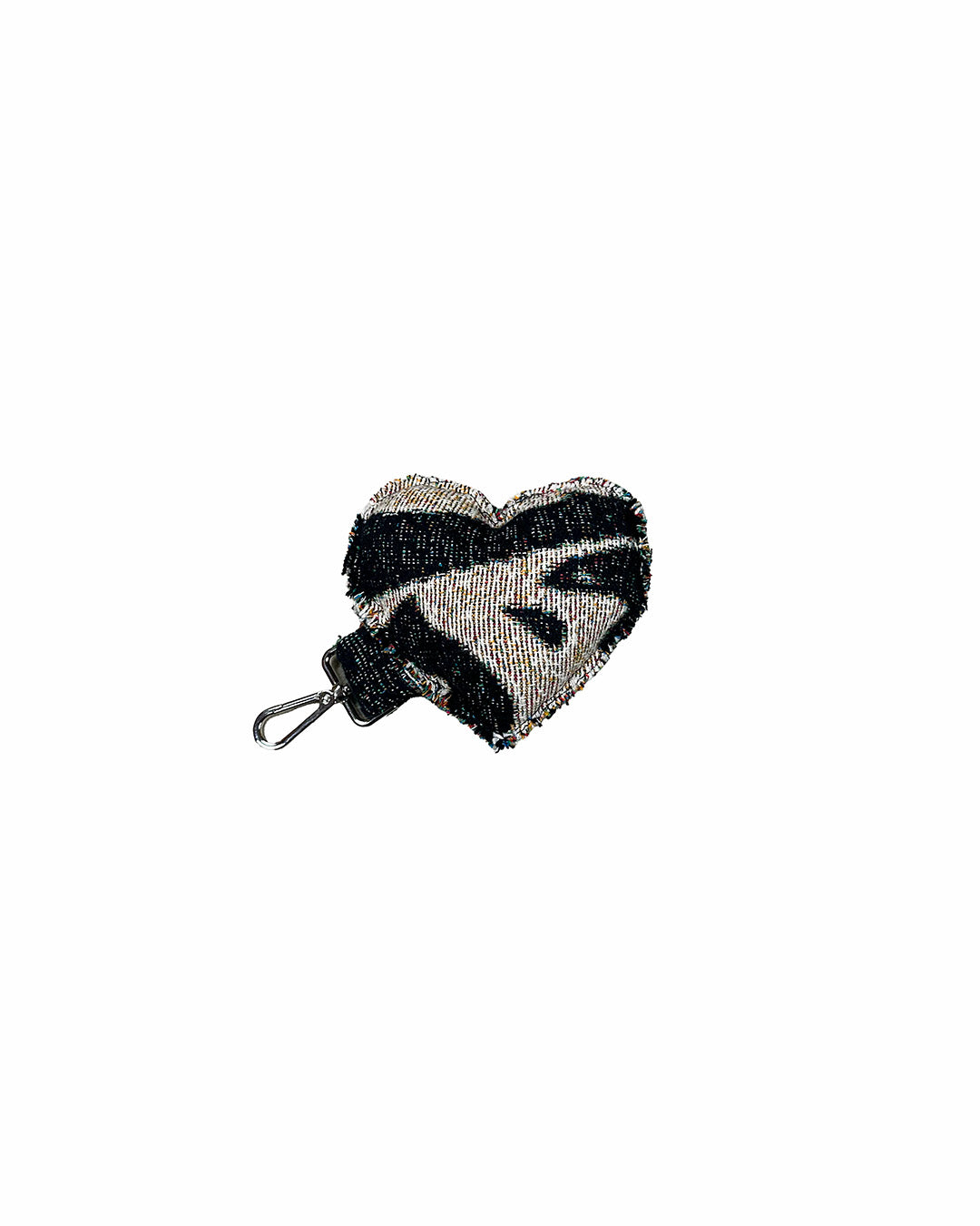TAPESTRY HEART KEYCHAIN/BAG CHARM