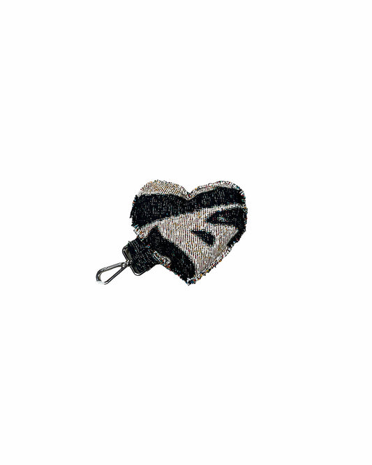TAPESTRY HEART KEYCHAIN/BAG CHARM