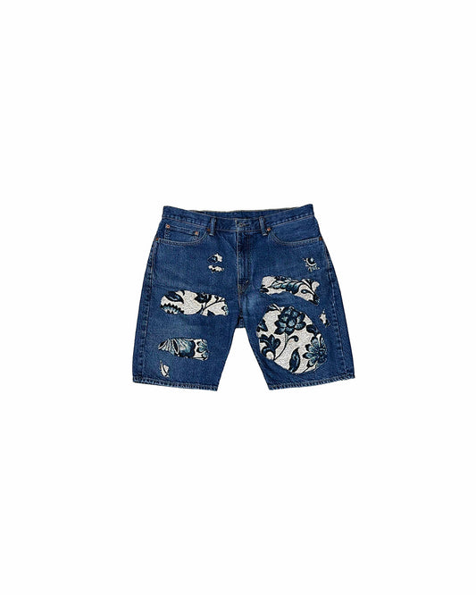 REWORKED FINE CHINA JEAN SHORTS