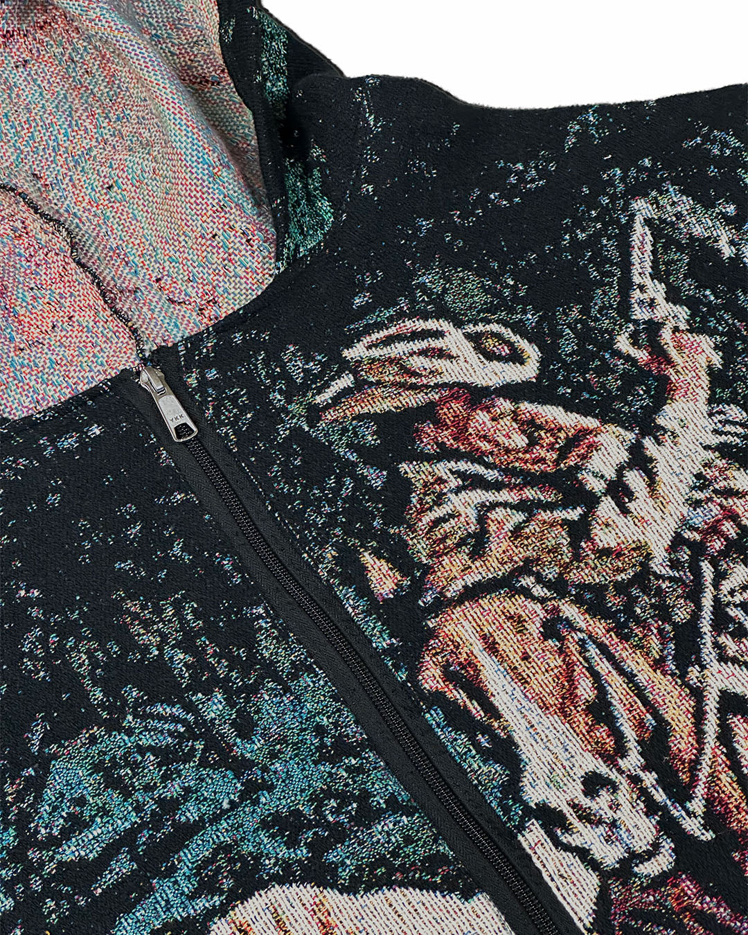 WESTERN TAPESTRY ZIP UP HOODIE (READY TO WEAR)