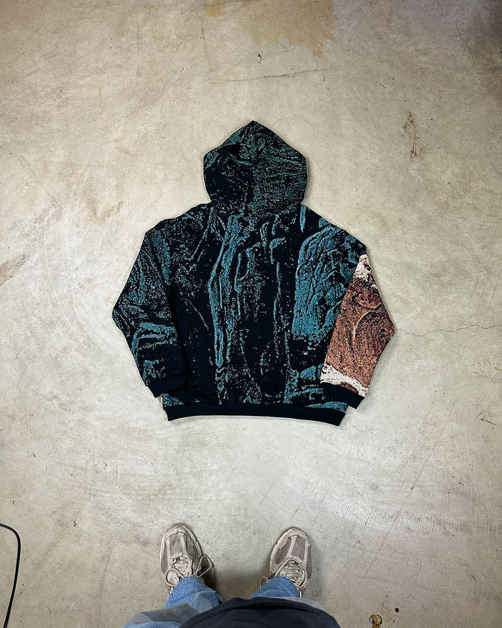 WESTERN TAPESTRY ZIP UP HOODIE (READY TO WEAR)