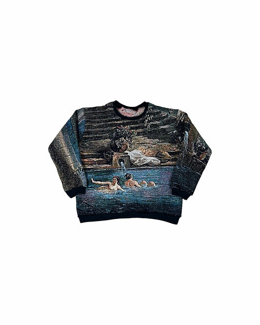 BATHING POOLS TAPESTRY CREWNECK
