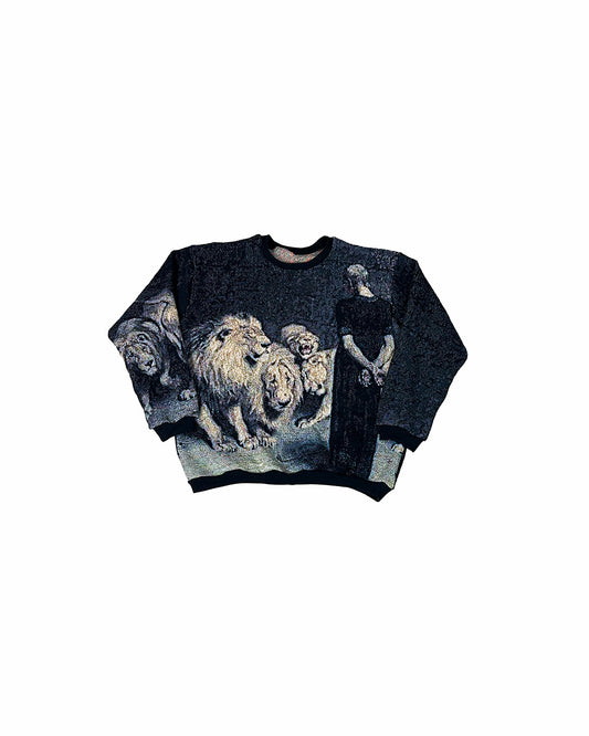 DANIEL IN THE LION'S DEN TAPESTRY CREWNECK