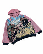 GAMBIT X ROGUE FULL TAPESTRY HOODIE (READY TO WEAR)