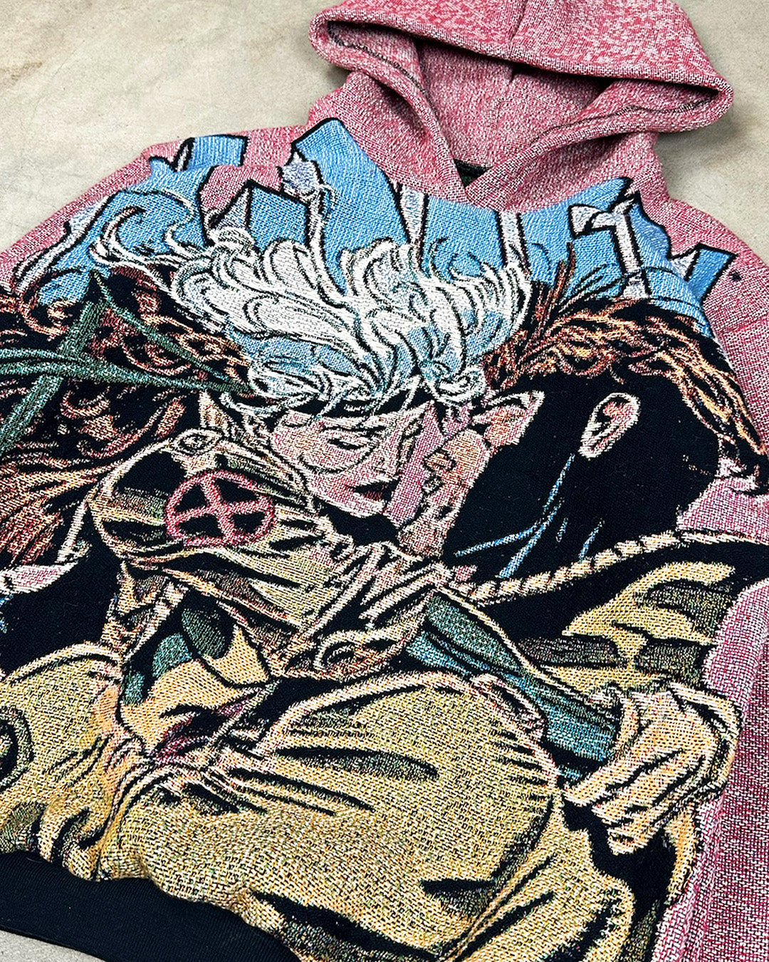 GAMBIT X ROGUE FULL TAPESTRY HOODIE (PRE ORDER)