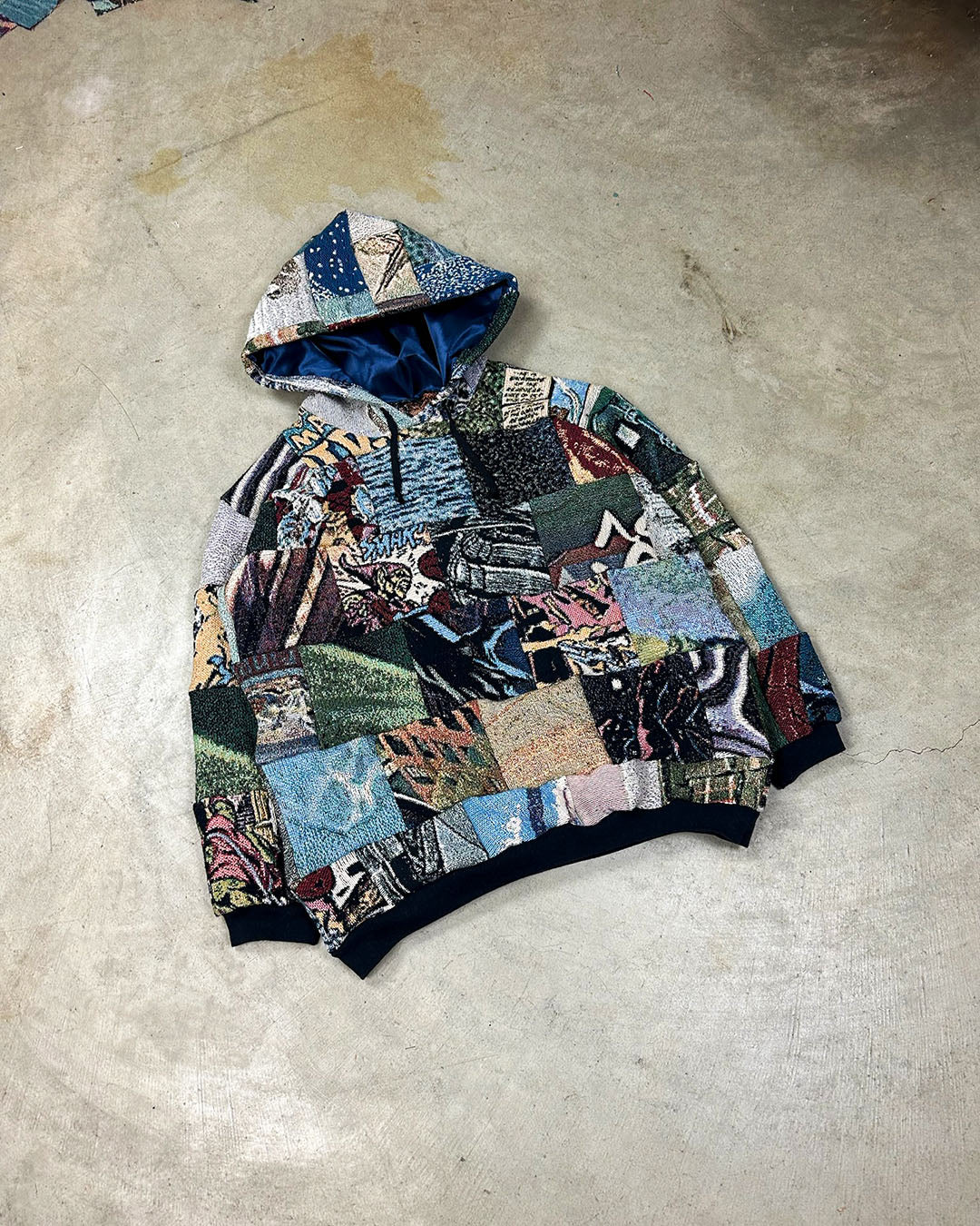 SCRAP SQUARES TAPESTRY HOODIE (READY TO WEAR)