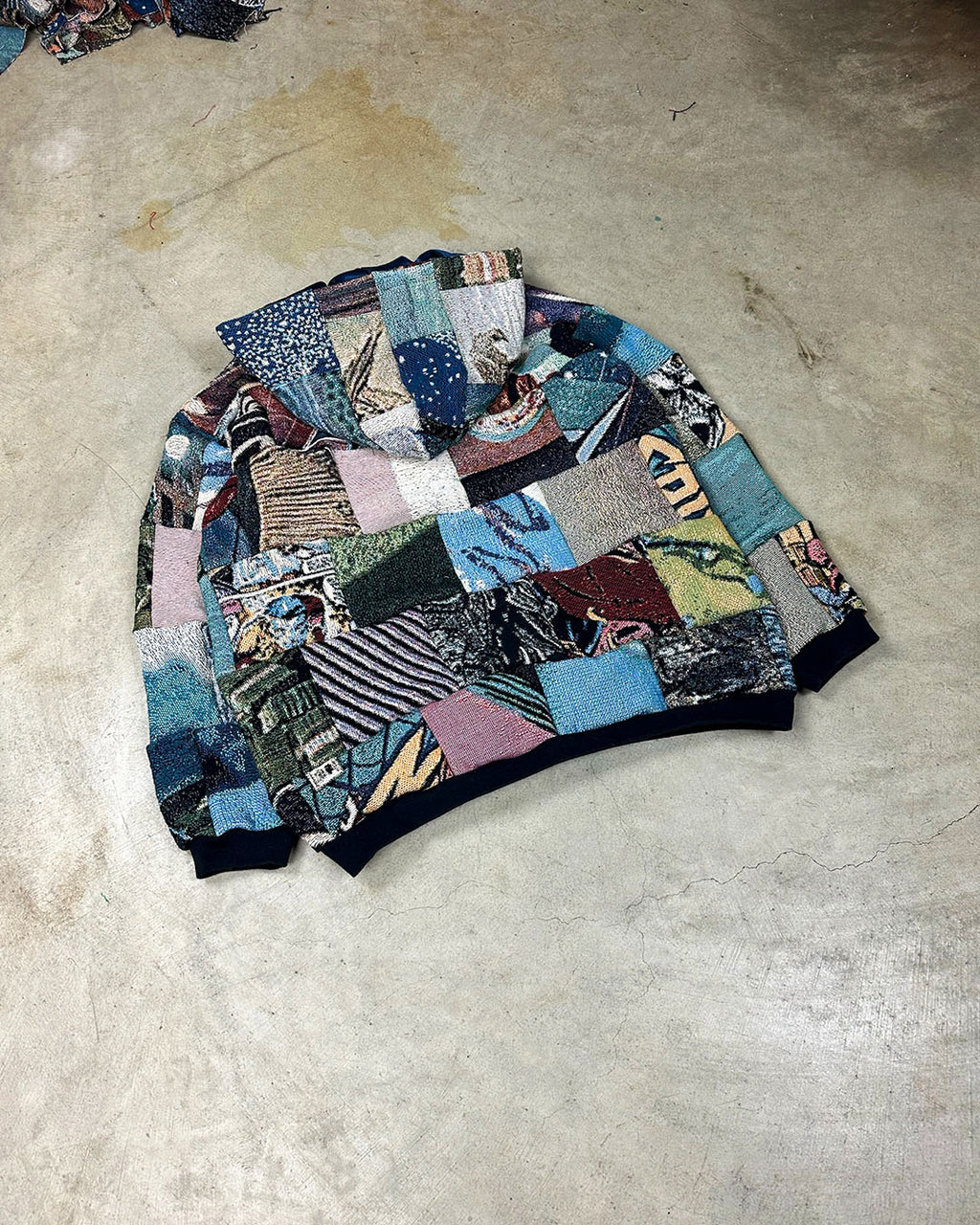 SCRAP SQUARES TAPESTRY HOODIE (READY TO WEAR)