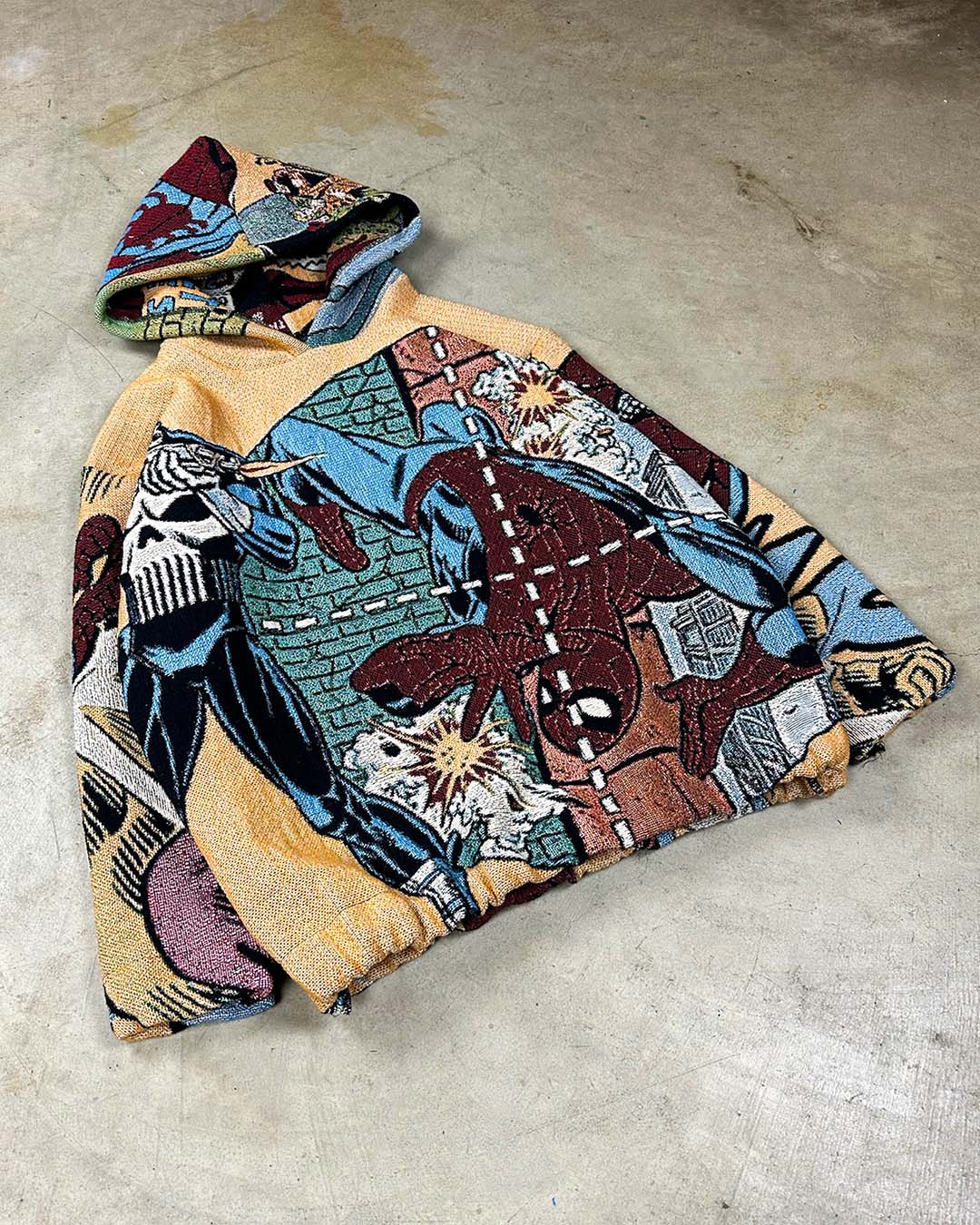 SPIDEY COMIC PAGES TAPESTRY HOODIE