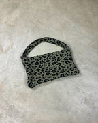 GREEN LEOPARD TAPESTRY BAG