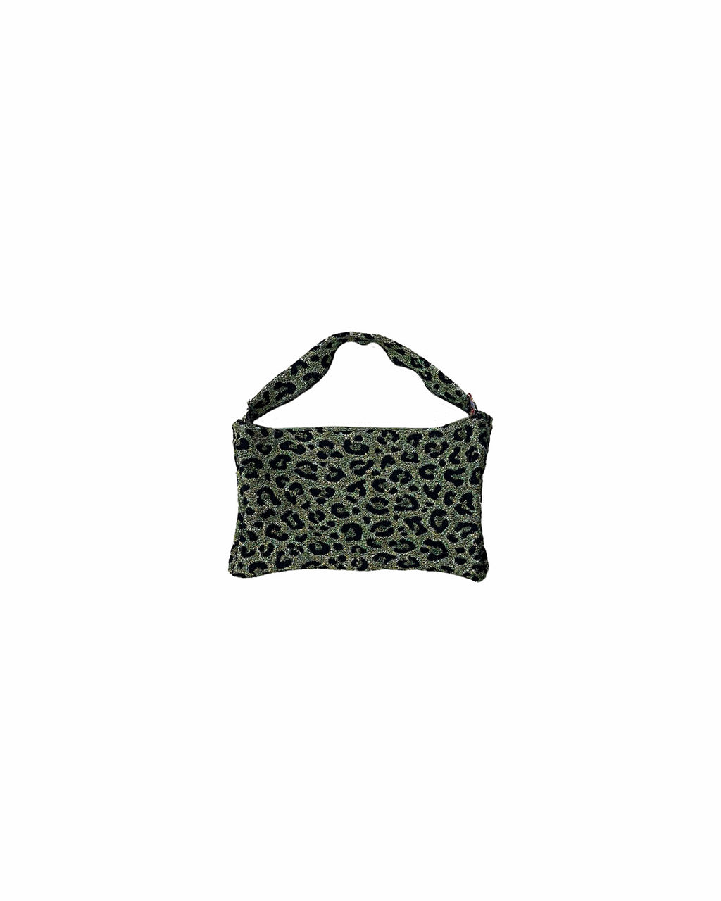 GREEN LEOPARD TAPESTRY BAG