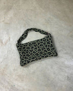 GREEN LEOPARD TAPESTRY BAG