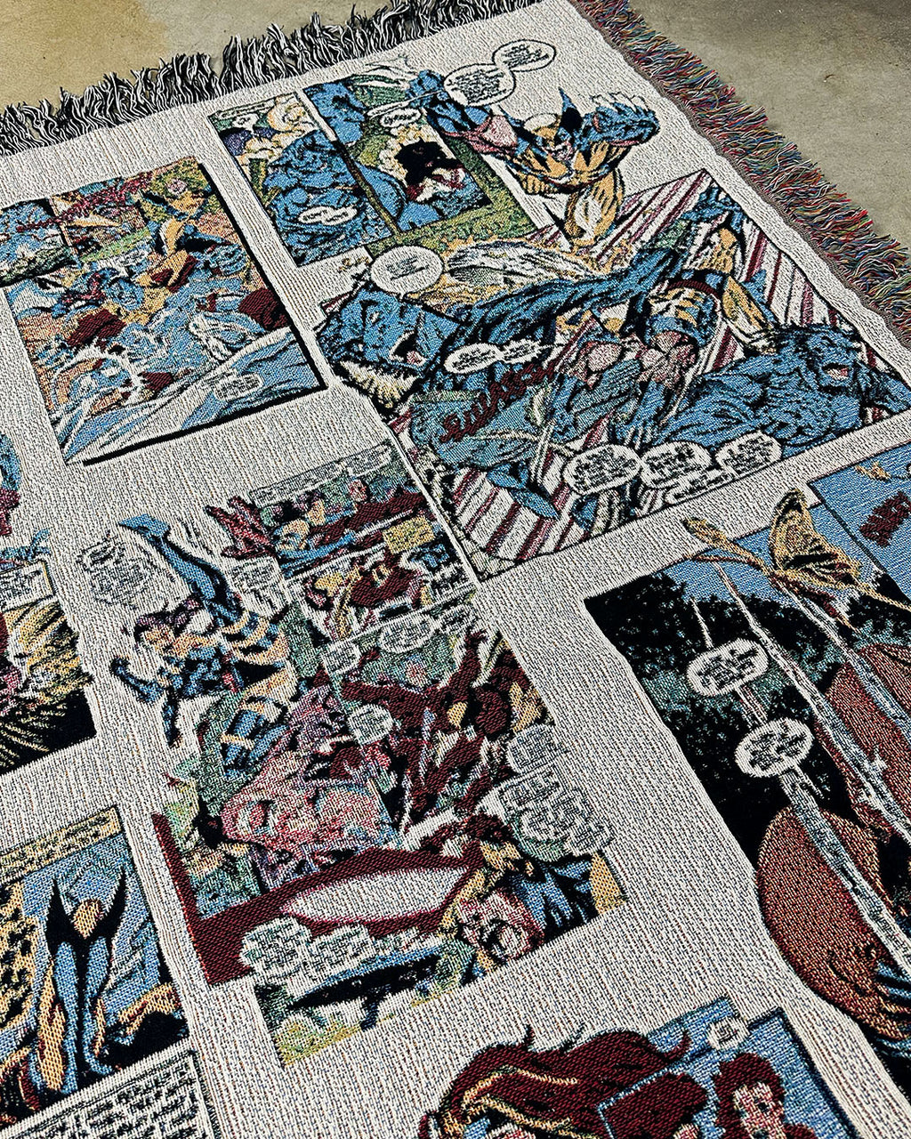 X-MEN COMIC PAGES TAPESTRY BLANKET