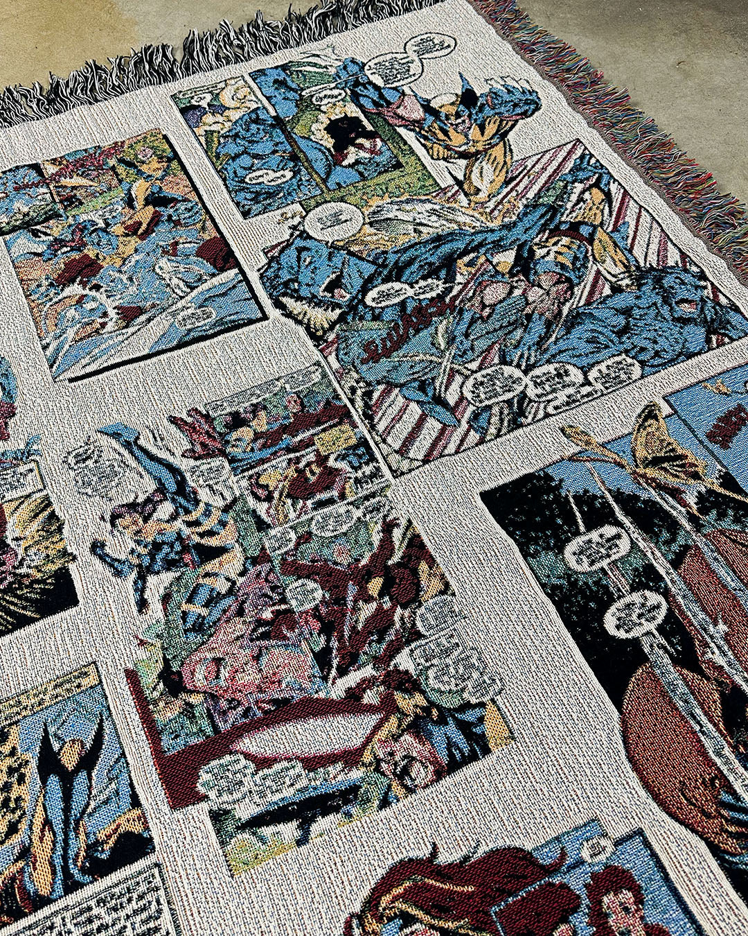 X-MEN COMIC PAGES TAPESTRY BLANKET