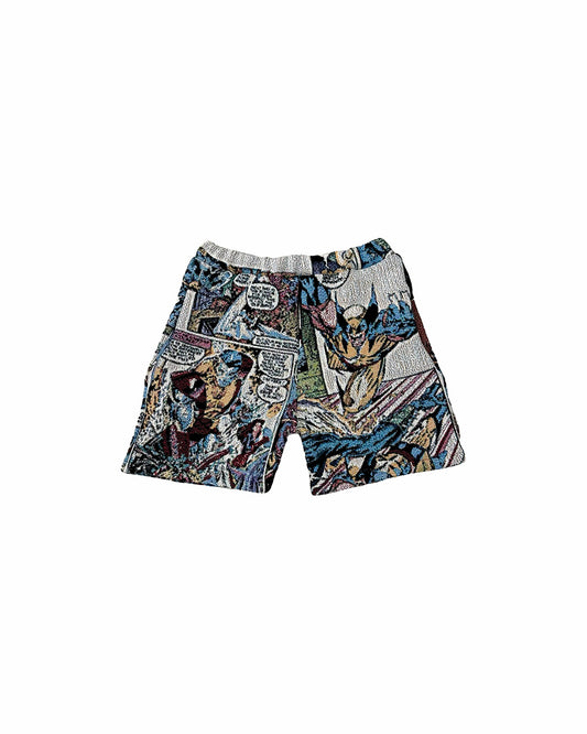 XMEN COMIC PAGE TAPESTRY SHORTS