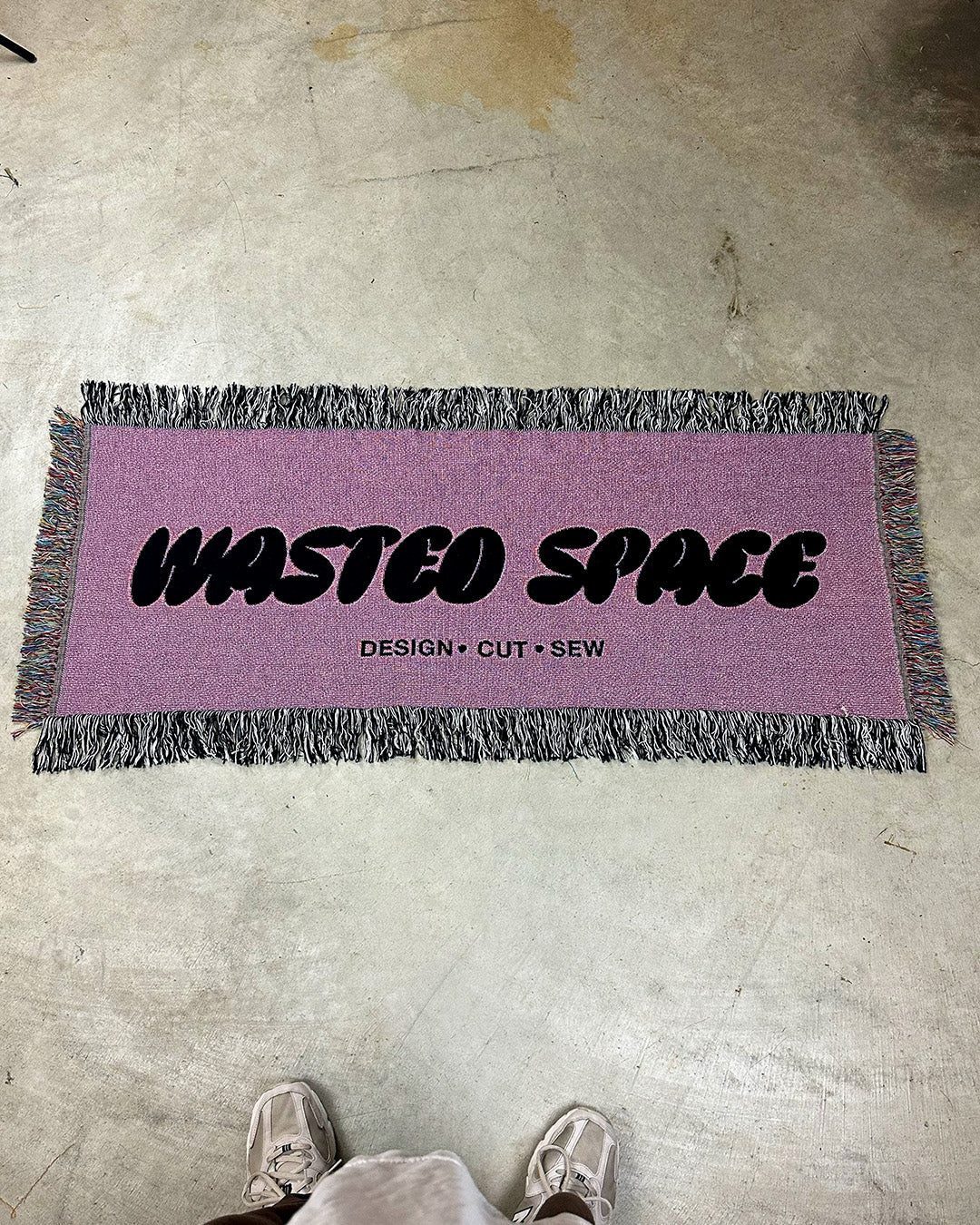 WASTED SPACE TAPESTRY BANNER BLANKET / WALL HANGING 18"X50"