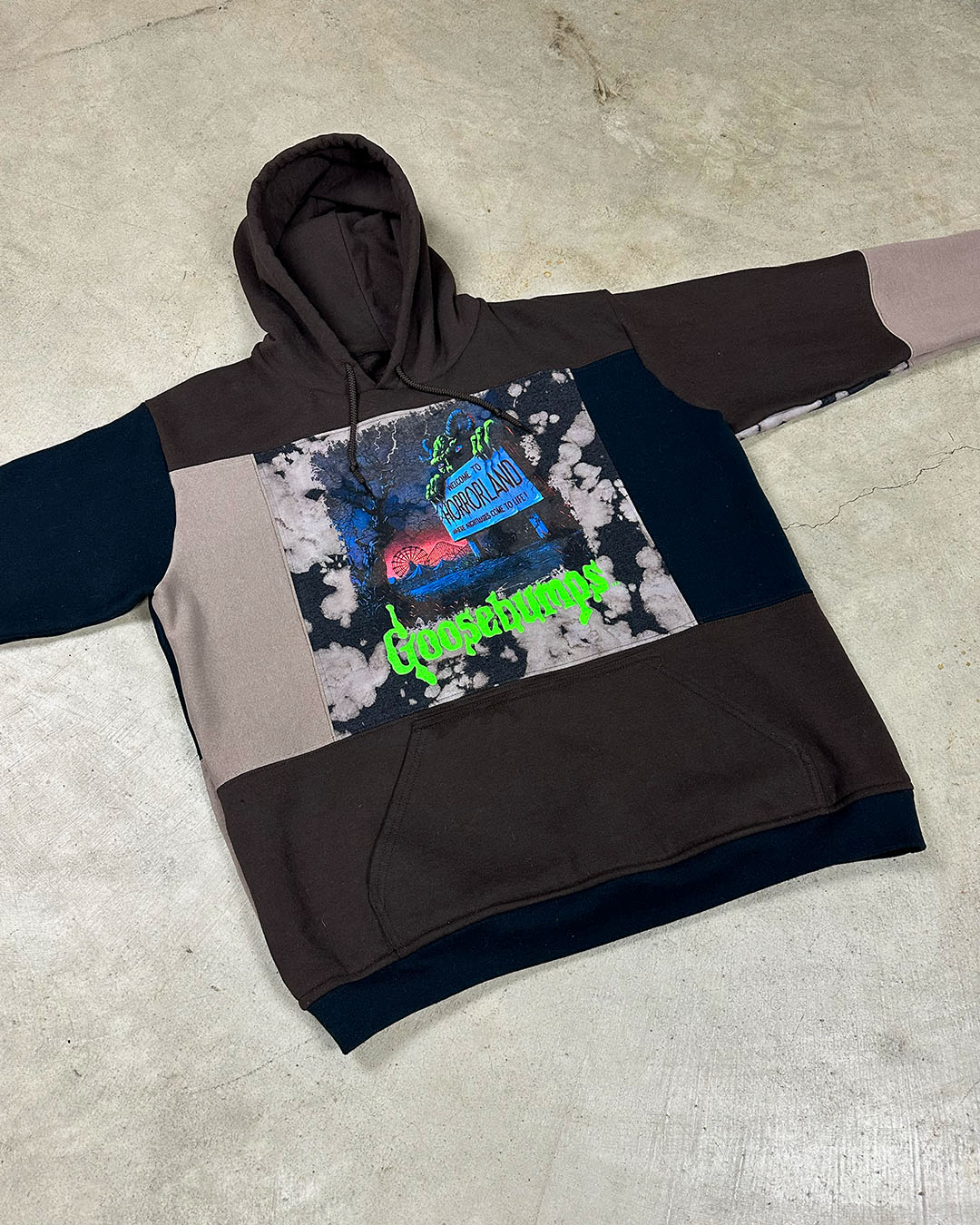 REWORKED GOOSEBUMPS PATCHWORK HOODIE