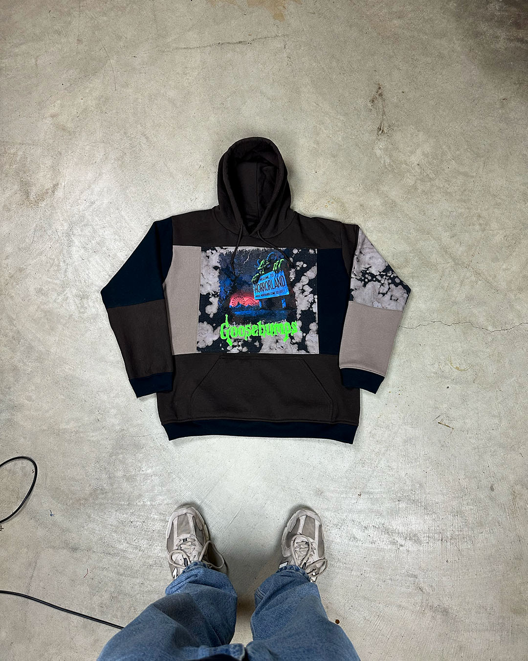 REWORKED GOOSEBUMPS PATCHWORK HOODIE