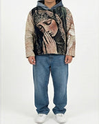 MOTHER MARY FULL TAPESTRY HOODIE (READY TO WEAR)