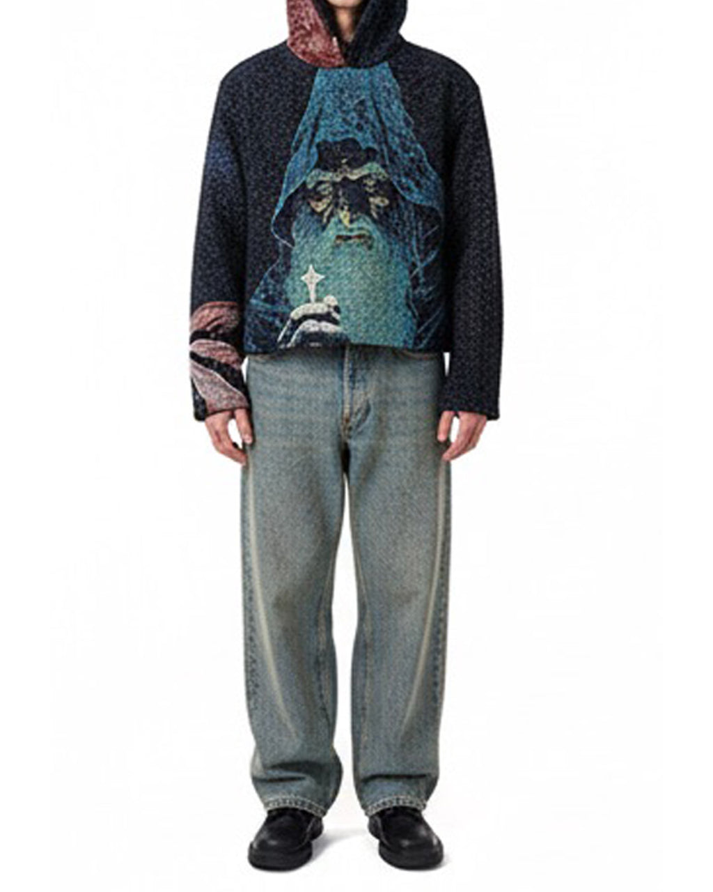 WIZARD FULL TAPESTRY HOODIE (READY TO WEAR)