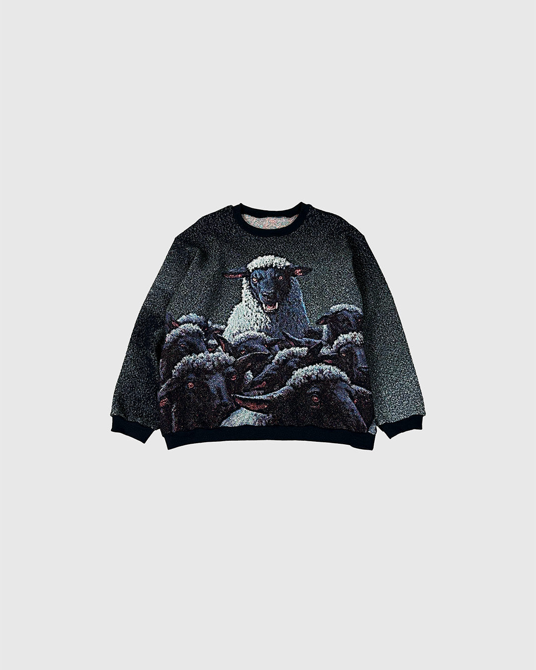 WOLF IN SHEEP’S CLOTHES TAPESTRY CREWNECK (READY TO WEAR)